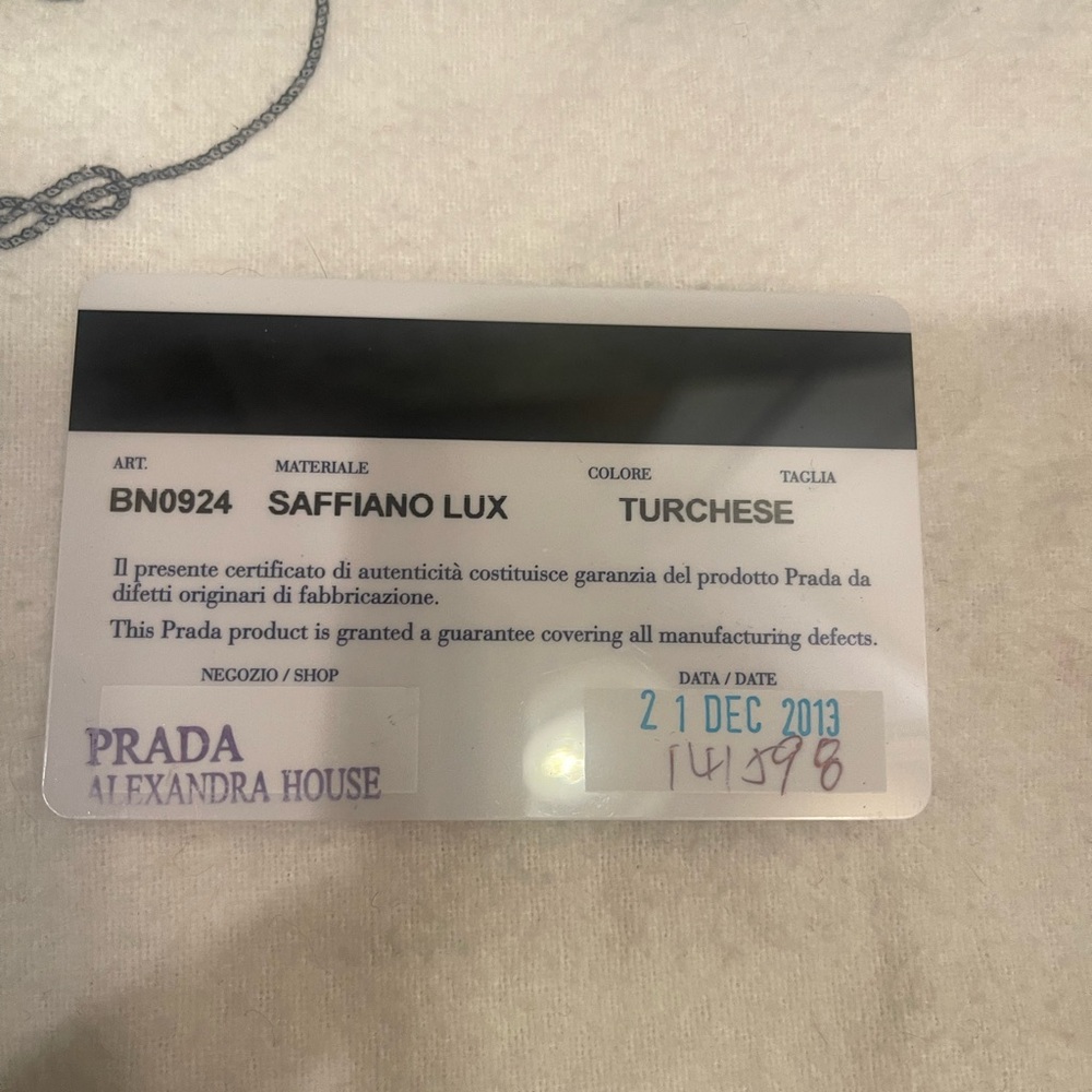 EUC Prada Turchese Saffiano Lux Convertible 2 in 1 Sound Bag - Picture 14 of 16